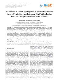 Manual kerja kursus ekonomi 2019. Pdf Evaluation Of Learning Programs At Elementary School Level Of Sekolah Alam Indonesia Sai Evaluative Research Using Countenance Stake S Model