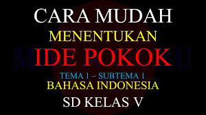 Cara Mudah Menentukan Ide Pokok Paragraf Sd Kelas V Kurikulum 2013 Youtube