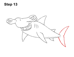 How To Draw A Hammerhead Shark Cartoon Video Step By Step Pictures Polish your personal project or design with these hammerhead shark transparent png images, make it even more personalized and more attractive. how to draw a hammerhead shark cartoon