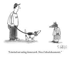 A Dog In A Business Suit Drawing By Sam Gross New Yorker Cartoons Cartoon Posters Cartoon