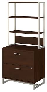 1 fixed shelf, 1 adjustable shelf, and two file drawers. In Stock Method 2 Drawer Lateral File Cabinet With Hutch Contemporary Filing Cabinets By Bush Industries Houzz