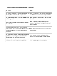 Difference Between File System And Dbms Pdf