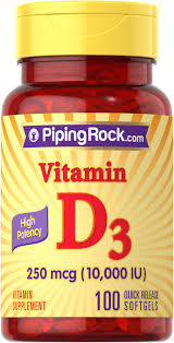 It's involved in a healthy immune system, and it's beneficial to mood, heart health, and even weight loss. High Potency Vitamin D3 10 000 Iu Best Vitamin D3 Supplement Pipingrock Health Products