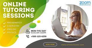 Zoom Online Classes Facebook Share Post In 2021 Social Media Campaign Design Education Poster Online Tutoring