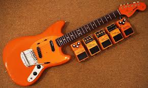 Orange You Glad Fender Mustang Boss Distortion Guitar Fender Guitars Custom Fender