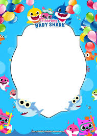 Free Printable 1st Birthday Baby Shark Cake Free Printable Baby Shark Birthday Invitation Templates Free Printable Birthday Inv Shark Birthday Invitations Baby Birthday Invitations Shark Theme Birthday