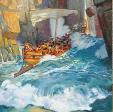 Clashing Rocks By James Gurney Greco Persian Wars Greek Mythology Art Ancient Warfare