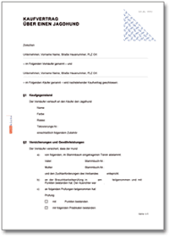 Kfz kaufvertrag mit allen wichtigen angaben für ihren gebrauchtwagenkauf ✅ kostenlos downloaden ✅ tipps zur anmeldung + günstigen versicherung. Kaufvertrag Uber Einen Jagdhund De Vertrag Download