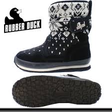 Rubber Duck Snow Boot Snowjoggers Ladys Pau Tea Snow Joggers Rubber Duck Sp Snow Knit Suede Black Lklk 33tnc