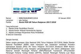 Revisi Pos Un Tahun Pelajaran 2017 2018 Aplikasi Sekolah