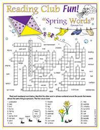 The crossword puzzle for kids is free to download and print. Spring Vocabulary Synonyms Crossword Puzzle Spring Vocabulary Spring Words Printable Puzzles For Kids