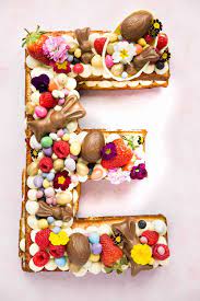 Letter alphabet cake toppers for wedding birthday party decoration 1pcs (n): How To Make A Letter Cake E Is For Easter Amy Treasure
