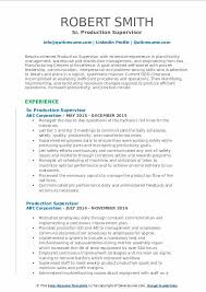Production Supervisor Resume Samples Qwikresume