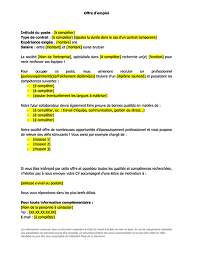 Modele De Lettres Annonce D Offre D Emploi Le Mag Rh Le Mag Rh Offre Emploi Modeles De Lettres Modele De Contrat
