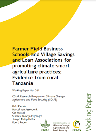 Farmer Field Business Schools and Village Savings and Loan Associations for  promoting climate-smart agriculture practices: Evidence from rural Tanzania 