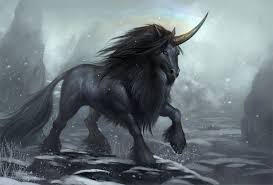 Black Mountain Unicorn By Sandara On Deviantart Mythical Animal Mythical Creatures Mythological Creatures