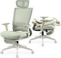 Foldable Office Chair With Footrest - Ergonomic Mesh Desk Chair, Adjustable  Lumbar & Headrest, Grey