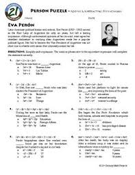 Person Puzzle Adding Subtracting Polynomials Eva Peron Ws Adding And Subtracting Polynomials Polynomials Adding And Subtracting