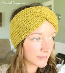 These 13 free knitting patterns will show you how to knit a headband in no time! Turban Style Knit Headband Simplymaggie Com