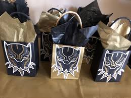 Black panther party black panther marvel kids party themes party ideas. Black Panther Treat Bags Black Panther Party Black Panther Marvel Party