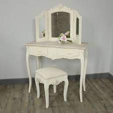 Belfort Range Cream 2 Drawer Dressing Table Stool And Triple Mirror Dom Mechty Dom