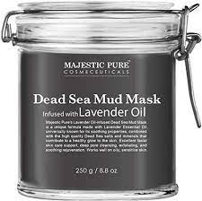 Majestic Pure Dead Sea Mud Mask With Lavender Oil Natural Face And Skin Care Helps Reducing Pores And Appearances Of Acne And Blackheads Soothing Therape Dead Sea Mud