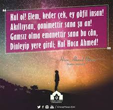 Mustafa'nın sözlerine (göre) amel et (hikmet 124). Hashtag Hocaahmedyesevi No Twitter
