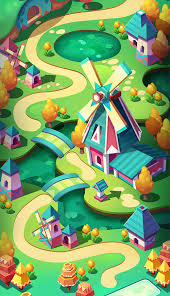 q版游戏地图场景 三 插画 游戏原画 六翼喀啦 原创作品 站酷 zcool outdoor decor decor outdoor