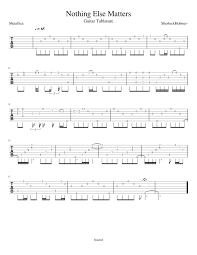 Em d c so close no matter how far couldn't be much more from the heart forever trusting who we are g b7 em and nothing else matters. Nothing Else Matters Sheet Music For Guitar Solo Musescore Com