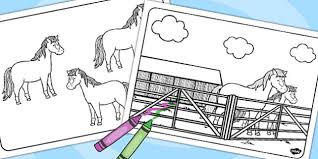 Select from 35870 printable coloring pages of cartoons, animals, nature, bible and many more. Pictures To Colour In Of Horses Primary Resources