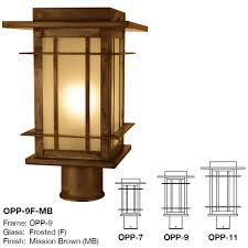 Arroyo Craftsman Opp Oak Park Mission Outdoor Lighting Post Light Mount Arr Opp