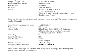 Surat keterangan domisili adalah surat yang dikeluarkan oleh pejabat yang berwenang untuk menjelaskan keberadaan atau tempat tinggal nantinya, surat keterangan domisili akan digunakan untuk pribadi dan untuk perusahaan. Contoh Surat Contoh Surat Izin Domisili Usaha Cute766