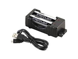 Always wear safety glasses when working with batteries. Streamlight 2 Bay Li Ion Battery Charger Kit With 2 X 18650s With Usb Cable Or Ac Wall Cable