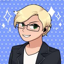 Blond Hair Green Eyed Boy With Glasses And Jacket In 2020 Green Hair Cute Male Sketch