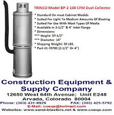 Trinco 100 70700 Model Bp 2 100 Cfm Dust Collector