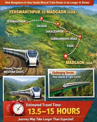 The proposed Bengaluru-Mumbai Vande Bharat Express route is undergoing changes, affecting the Miraj-Pune-Belagavi section. This alteration has left commuters disappointed as it impacts their travel plans. The Vande Bharat Express, known for