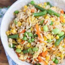 Fry the rice, turning occasionally with a rubber spatula, taking care not to burn it or the veggies. 5 Ingredient Vegetable Fried Brown Rice Aggie S Kitchen