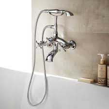 6 best bathtub faucets reviewed. Vinnova Juniper Double Handle Wall Mounted Clawfoot Tub Faucet Trim With Diverter And Handshower Reviews Wayfair