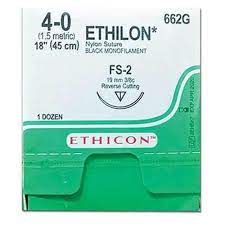 Ethicon Nylon Sutures 4 0 Fs 2 19 Mm Needle 18 12 Box Medical Supplies Equipment