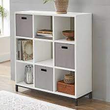 Better Homes Gardens 9 Cube Storage Organizer With Metal Base White Walmart Com Cube Storage Bedroom Cube Storage Decor Cube Storage