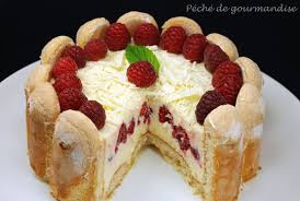Gateau Bavarois Au Chocolat Blanc Et Framboises Peche De Gourmandise