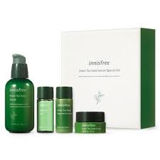 Saat itu aku lagi kepeeengen a sleeping pack containing organic jeju fresh green tea to keep your skin moisturized and clear while sleeping. Innisfree Green Tea Seed Serum Special Set Exp Jan 2021