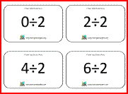 Prints 10 cards per page. Printable Math Flashcards For Division