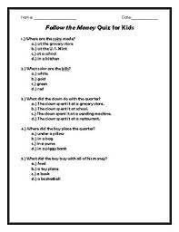Click on the printer icon for a printable version of our money quiz, scroll to the bottom of the page for answers and enjoy. Follow The Money Quiz For Kids By Teacher Chip S School Store Tpt