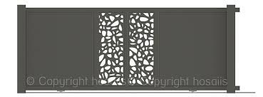 Hosaiis Portail Coulissant Rail Decoupe Laser Design Motif A11 Portail Coulissant Decoupe Laser Portail Aluminium