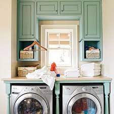 Add a curtain to hide all that clutter. Pin On Laundry Room Ideas