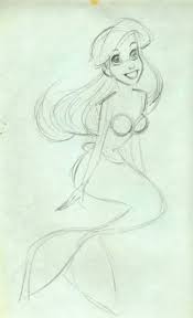 Production Drawing Of Ariel From The Little Mermaid Ariel Drawing Mermaid Art Disney Concept Art