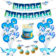 First birthday wishes from guests. One Year Old Birthday Decorations Birthday Shark Balloons Birthday Party Supplies Decorations Baby Boy Happy Birthday Banner Big Shark Foil Balloons Ocean Themed Birthday Party Blue Shark Amazon In Toys Games