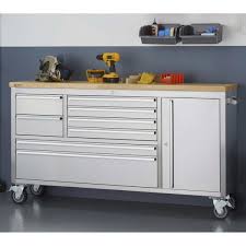 Trinity 66 Stainless Steel Rolling Workbench