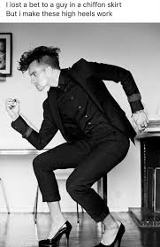 Brendon Urie Don T Threaten Me With A Good Time Don T Threaten Me With A Good Time Panic At The Disco Brendon Urie Men In Heels